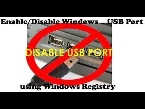 How to disable and enable usb ports using Registry