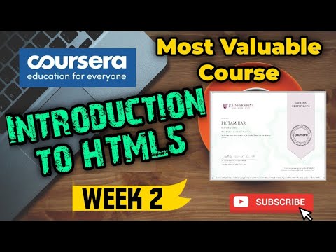 Introduction to HTML5 || Introduction to HTML5 Week 2 Coursera Quiz Answers || Free Courses