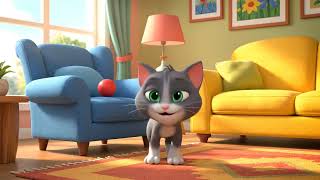 "Cute Cat Playing with Ball | Funny AI Animation 🐾⚽"
