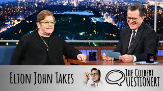 Elton John Takes The Colbert Questionert