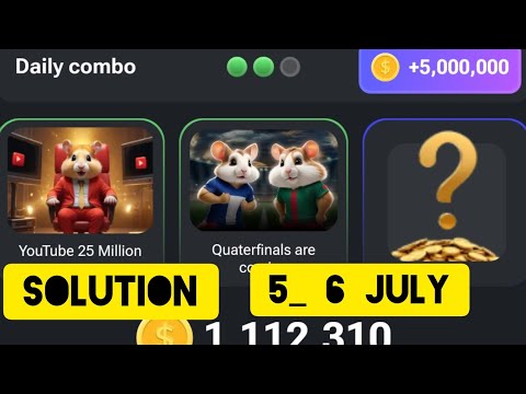 daily 5 Million Coin Hamster kombat 5 7 July