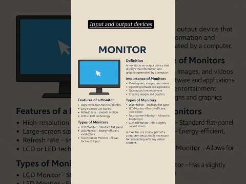 Input and output devices #computershorts  #technology