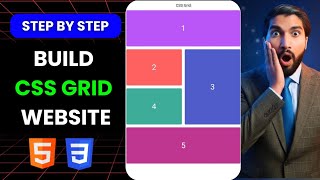 Build a Responsive Grid Layout Using HTML & CSS | CSS Grid Project for Beginners | HTML CSS Project