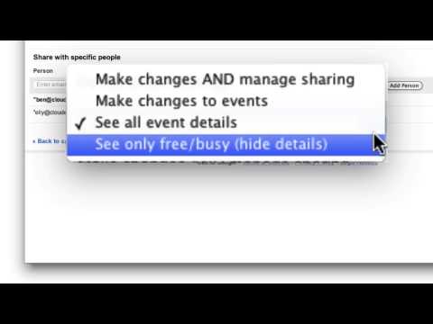 Share Google Calendars