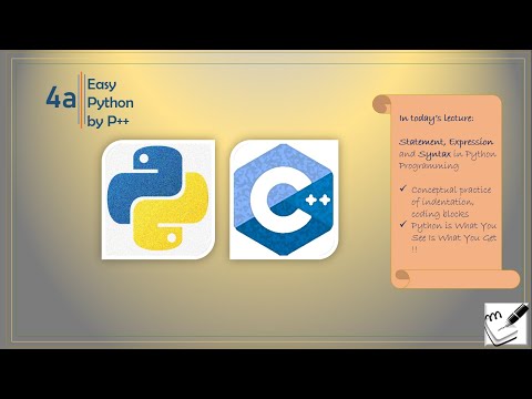 4a  Learn how to write Statements and Expressions in Python by Easy python by P++