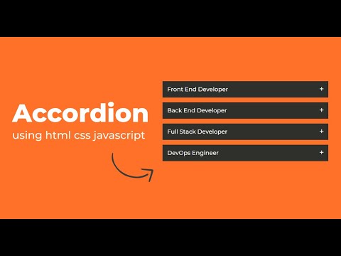 How to create an accordion using css and javascript | Responsive web  design