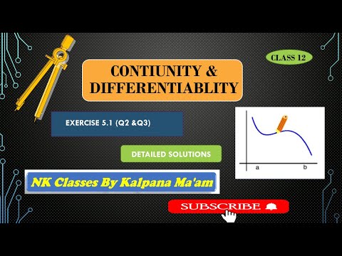 CLASS12#MATHEMATICS#CONTINUITY&DIFFERENTIABILITY#EXERCISE5.1#BOARDS2025