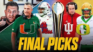 FINAL PICKS: College Football Playoff Semifinals | CFP: Miami vs Ole Miss, Oregon vs Indiana