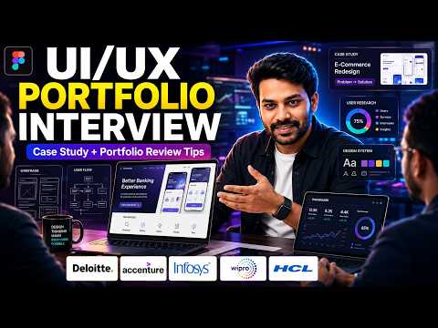 UIUX Portfolio Interview 🔥 Case Study + Portfolio Review Tips for Freshers@rightSpot-me​
