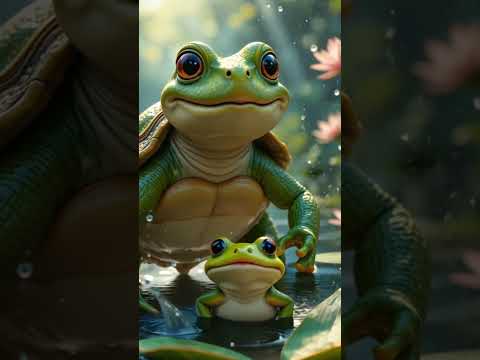 frog and Turtle Race Story #foryoupage #fyp #viral #fypage #fypシ #fypシ゚viral #tranding