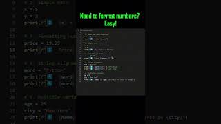 Format strings the easy way in Python with f-strings!  #coding #codingtips #pythontips #programming