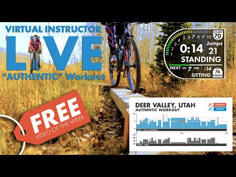 FREE Mountain Bike Spin Video for indoor cycling. Deer Valley AUTHENTIC Workout Personal Use.
