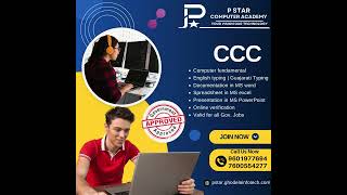 Enroll in CCC Course at P-Star Computer Education | Govt. Recognized Certification