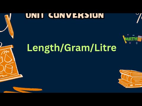 Unit Conversion Chart:- Length/litre/Gram #basics #activity #mathstricks Class 7th 8th 9th and 10th