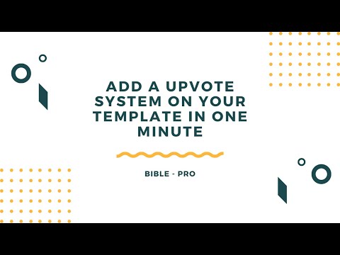 Add a ready to use upvote feature to your Nocode Bible Pro | A template for bubble.io in seconds