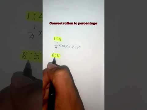 Convert ration into percentage #maths #ratio #percentage #concepts