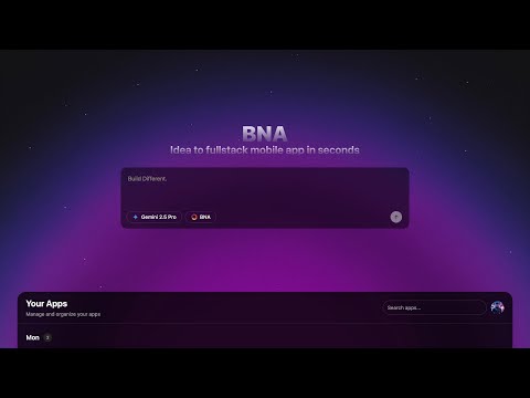 Build Fullstack Authenticated Mobile Apps in Seconds with BNA | AI Builder 🚀
