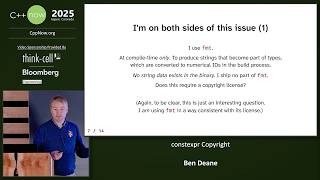 Lightning Talk: constexpr Copyright - Ben Deane - C++Now 2025