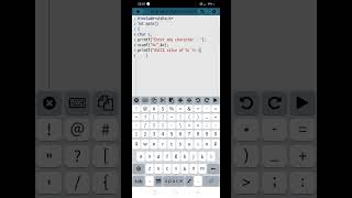 ASCII value of any character by using c language..#ascii #c #language #coding