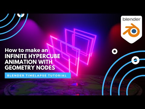 Infinite Hyper Cube with Geometry Nodes - Blender Time Lapse Tutorial
