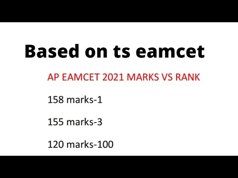 AP Eamcet 2022 marks vs ranks |know your rank with your marks|