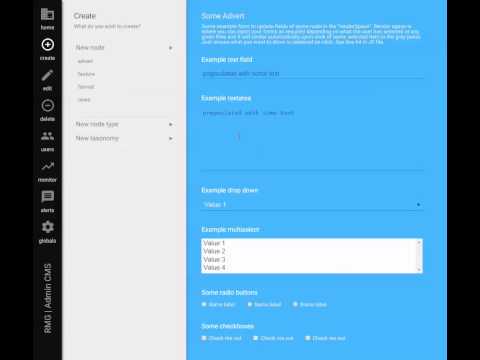 CMS concept using material design ideas by Jason Mayes 2014