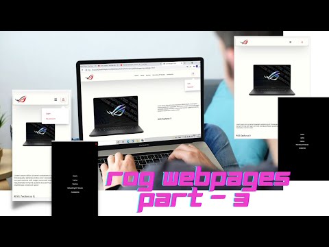 ROG Webpages part - 3 using html, css & js | menu bar | hover effect | responsive | WebEnTricks