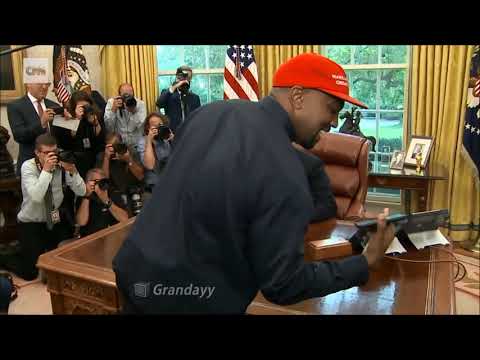 kowalski disguised as kanye threatens trump to pay a 500,000k fine and some cheese doodles