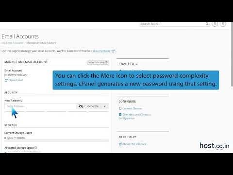 How to change the password of your email account with Host co in