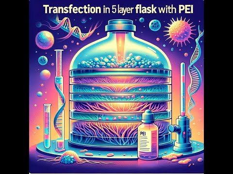 Transfection in the 5-layer flask with PEI. How to do Transfection in mammalian cells HEK293T