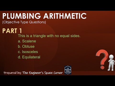 Plumbing Arithmetic (Objective-Type Questions) Part 1 | The Engineer's Space Corner