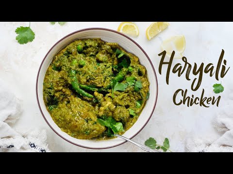 Hyderabadi Haryali Chicken Recipe (Urdu Hindi ) | Hara Chicken Salan | Green Chicken Curry