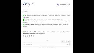 From prompt to perfect CV — watch AI craft resumes in seconds!