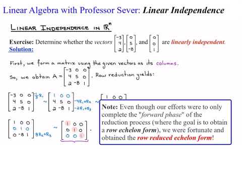 An Introduction to Linear Independence