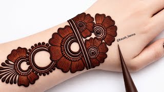 Very simple unique style mehndi design for back hand|new easy mehndi design 2026 | mehandi designs|