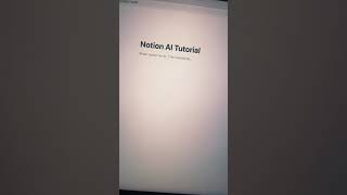 How to Use Notion AI - Tutorial - #ai #aitools #notion #notionai #notionaitips