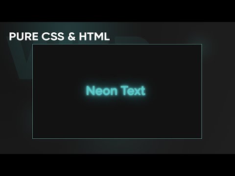 Neon Text Only CSS & HTML. Pure CSS Neon Light Text Effects for Website - Simple CSS Text Effects