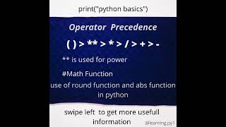 Operator precedence