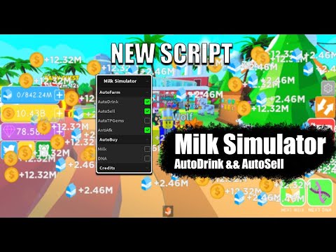 Milk Simulator OP Script GUI | Auto Milk, Auto Buy All, Auto Sell | 100% NO BAN
