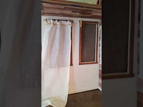 And then l changed my mind. Victorian curtains out....simple boho chic, in. #crafting #dollhouse