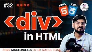 🚀 HTML DIV Tag Tutorial , Div tag in html with example , Block Level and inline element | #32