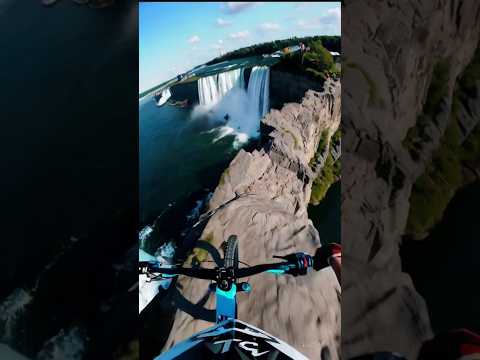 Waterfall Cliff MTB – One Slip, It's Over!" 🚴‍♂️