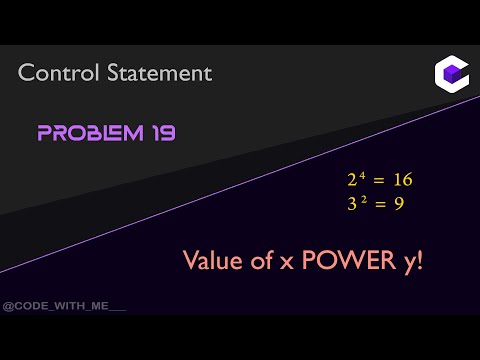 Value of x raised/power y | Programming in C