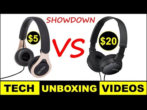 $5 Ultra Headphones vs $20 Sony Headphones | Which One Is Better? | Tech Unboxing Videos