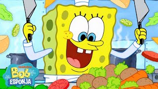 Bob Esponja | 1 HORA de Bob Esponja Cocinando 🔥🔥🔥  | Bob Esponja en Español