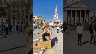 Levitating Goldman Statue And Flexible Girl #shorts #ytshorts