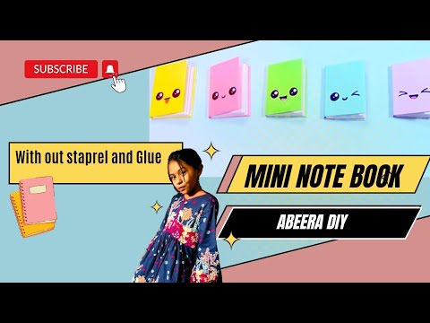 Mini Diary | with out any use of glue and staprel | @AbeeraDIY