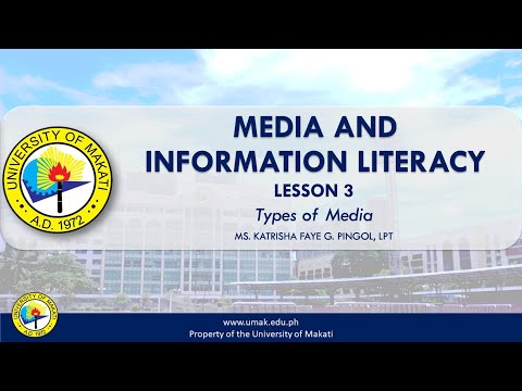 Lesson 3: Types of Media | Media and Information Literacy