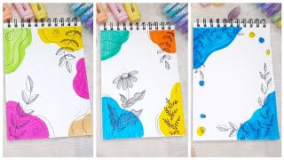 3 Easy Border Design | File Decoration Ideas | Front Page Design for School Projects