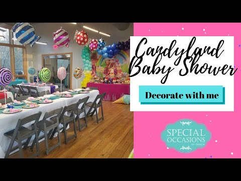 Candyland Baby shower| Decorate with me| DIY baby shower centerpiece| Party planning
